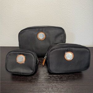 Joy Mangano Black Travel Pouch Set